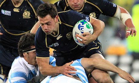 Nick De Luca in action for Scotland