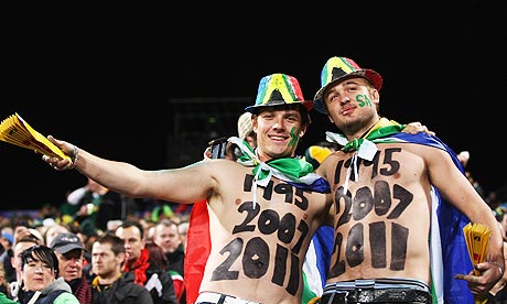 Springbok fans show their support 