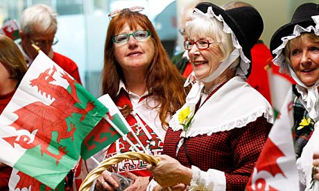 Welsh rugby fans in Wellington