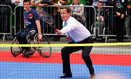 David Cameron helps mark international Paralympic Day