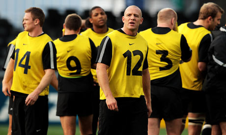 Mike Tindall, seen here during training at Carisbrook, will lead England against Argentina tomorrow.