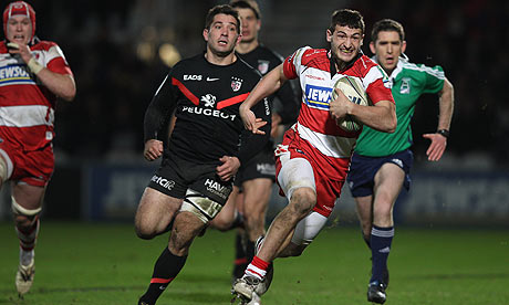 Gloucester's Jonny May scores in the Heineken Cup against Toulouse