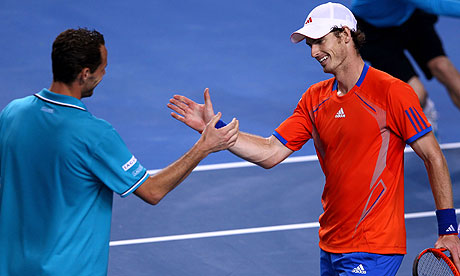 ANDY MURRAY crushes Llodra at Australian Open as Monfils crashes out