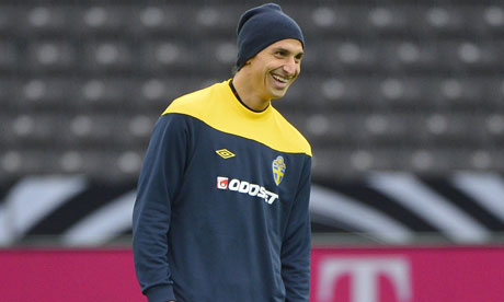 Zlatan Ibrahimovic in training