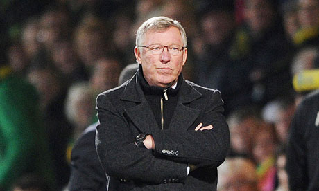 Sir Alex Ferguson watches United lose at Norwich