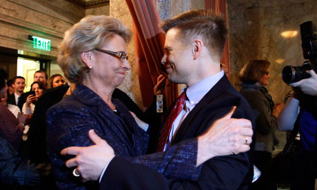 Washington governor hails 'major step' as state approves gay ...