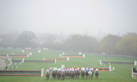 Cheltenham Festival racing in the mist