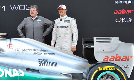 Norbert Haug and Michael Schumacher at Mercedes