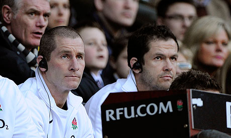 Andy Farrell with England's Stuart Lancaster