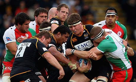 London Wasps during the Amlin Cup against Biarritz