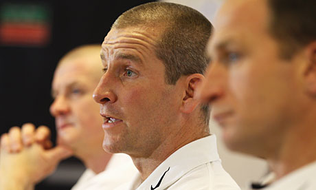 Stuart Lancaster, Graham Rowntree and Mike Catt