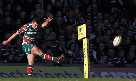 Leicester's George Ford kicked