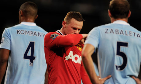Wayne Rooney during match between Manchester City and Manchester United