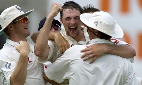 England celebrate at Sabina Park