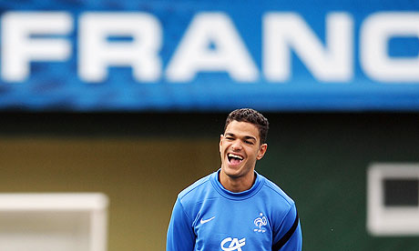 Hatem Ben Arfa during a France training-session at Clairefontaine