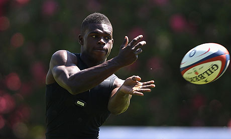 Christian Wade at an England training session