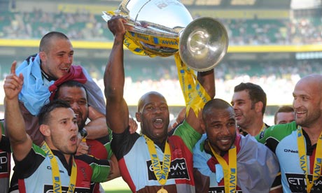Harlequins celebrate Premiership final
