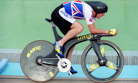 Chris Boardman in action on his Lotus Superbike