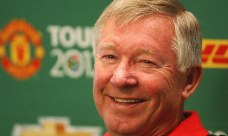 Sir Alex Ferguson talks to the press