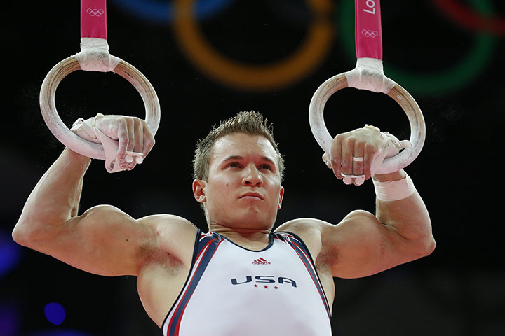 Gymnastics men's rings: US gymnast Jonathan Horton