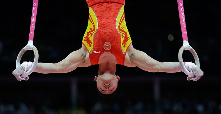 Gymnastics men's rings: Chinese gymnast Chen Yibing