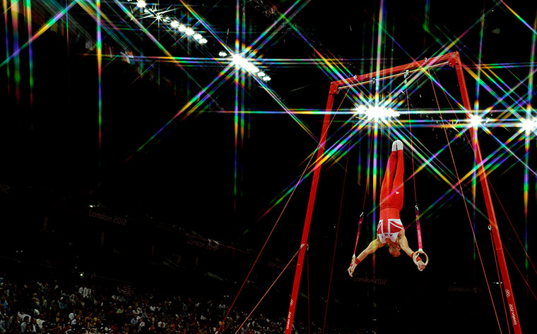 Gymnastics men's rings: Kristian Thomas of Great Britain