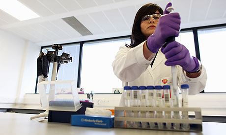 A scientist at the London 2012 anti-doping laboratory