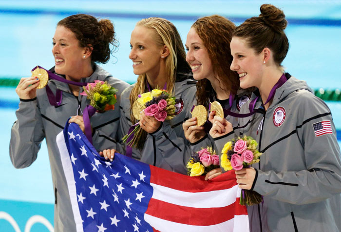 The USA women's 4x200m freestyle relay team