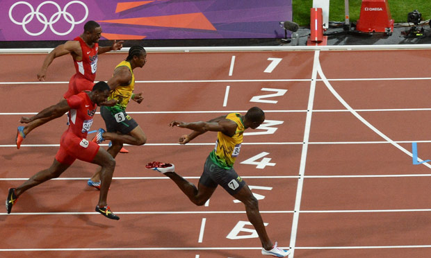 Usain Bolt wins 100m; sets Olympic record