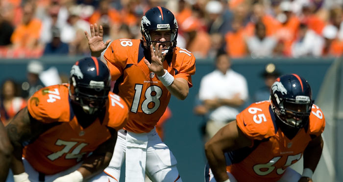 Peyton Manning in action for Denver