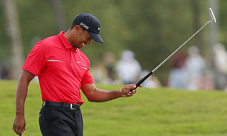 Tiger Woods looking relaxed en route to winning the WGC Cadillac Championship in Doral, Florida