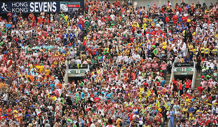 Rugby Sevens fans: Rugby Sevens South Stand – In Pictures