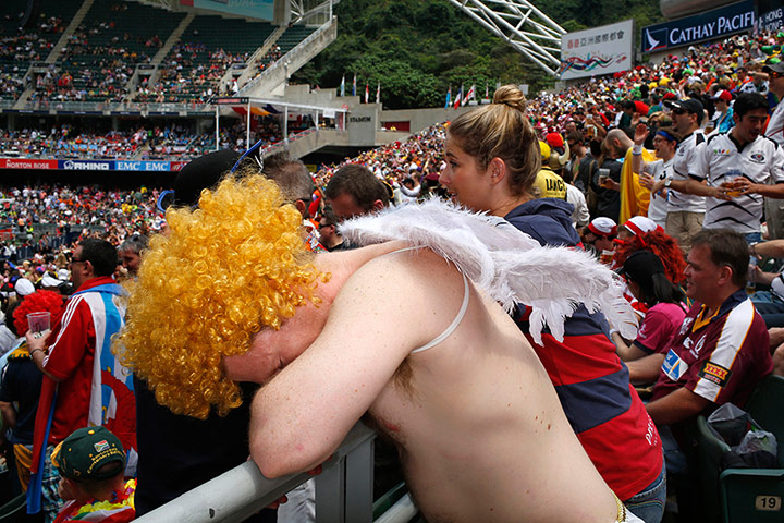 Rugby Sevens fans: Rugby Sevens South Stand – In Pictures