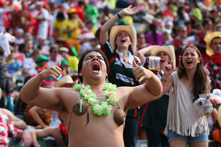 Rugby Sevens fans: Rugby Sevens South Stand – In Pictures