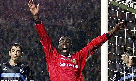 Andy Cole during his goalscoring days at Manchester United
