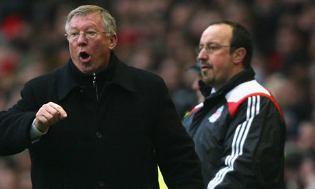 Sir Alex Ferguson with Rafael Benítez