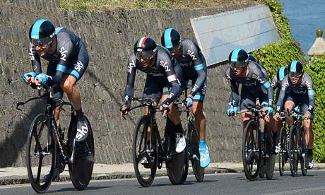 Sir Bradley Wiggins leads Team Sky