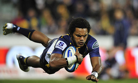 Henry Speight scores for the ACT Brumbies
