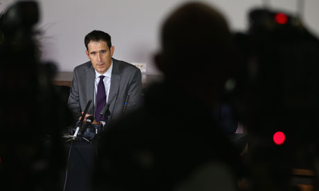 James Sutherland addresses the media following the sacking of head coach Mickey Arthur