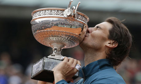 Rafael Nadal celebrates