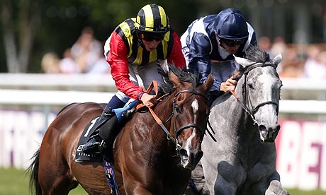 Elusive Kate ridden by William Buick (left) beats Sky Lantern