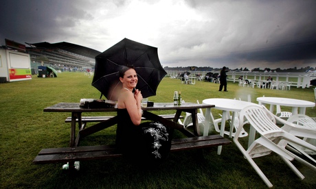 Wet weather at Ascot