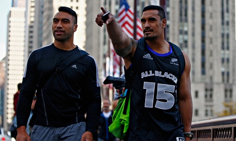 New Zealand's Victor Vito, left, and Jerome Kaino 