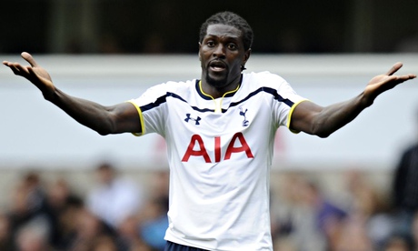 Emmanuel Adebayor gestures