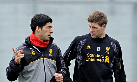 Luis Suárez Steven Gerrard Liverpool 