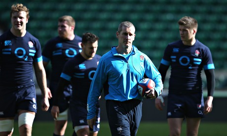 Stuart Lancaster and England players