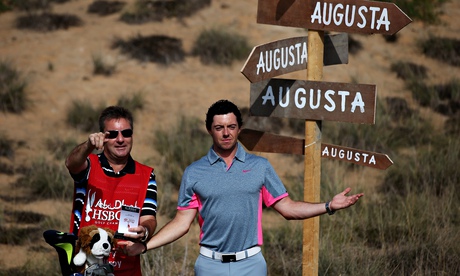 Rory McIlroy, right, with caddie JP Fitzgerald