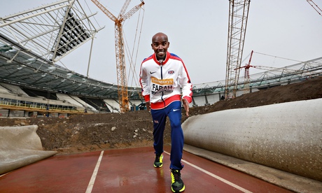 Mo Farah was back at London's Olympic Stadium where he will run at the Anniversary Games in July.