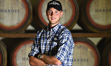 Stuart Broad of England at Hardys vineyard