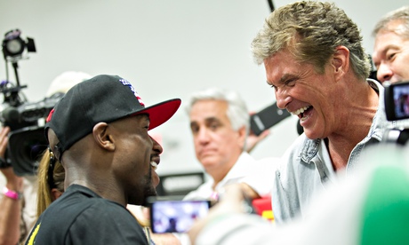 David Hasselhoff with Floyd Mayweather